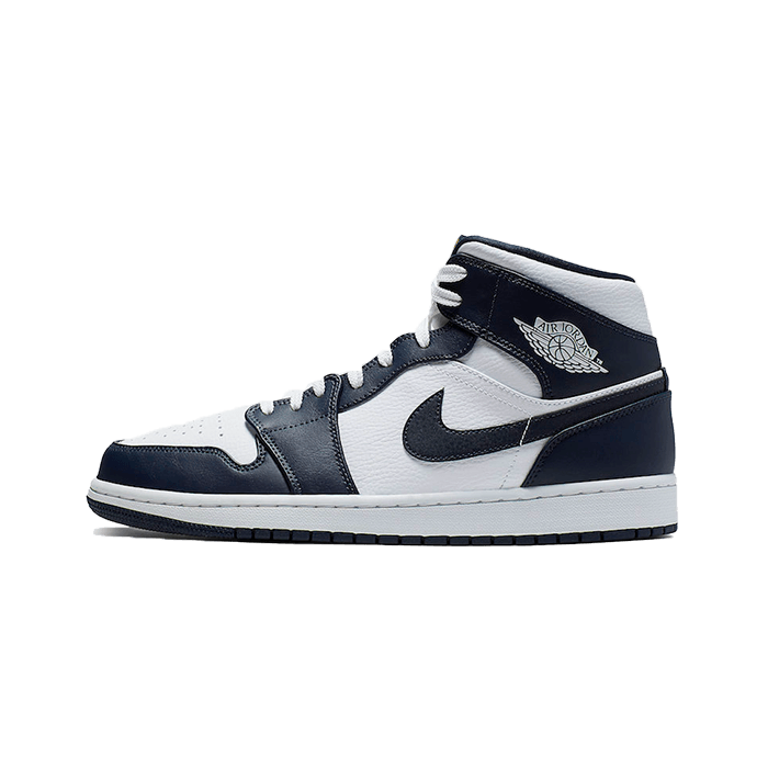 Air Jordan 1 Mid White Metallic Gold Obsidian