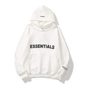 Fear of God Essentials Hoodie Applique Logo White