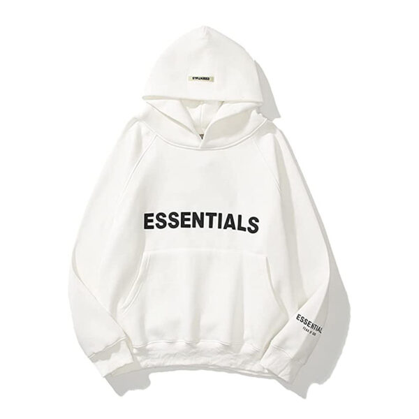 Fear of God Essentials Hoodie Applique Logo White